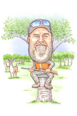 Caricature of Greg Riggs