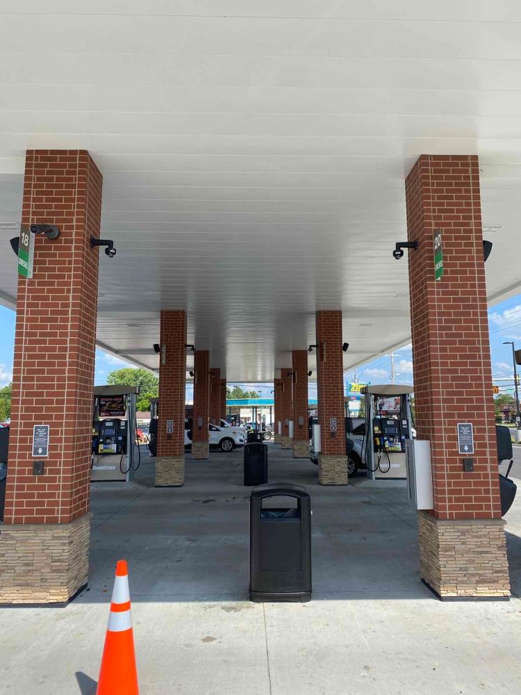 Gas pumps at Thorntons gas station in Lebanon, TN.