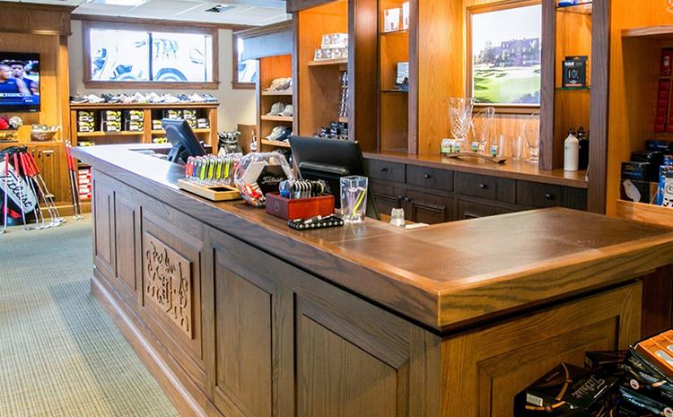 Golf shop in the Hurstbourne Country Club.