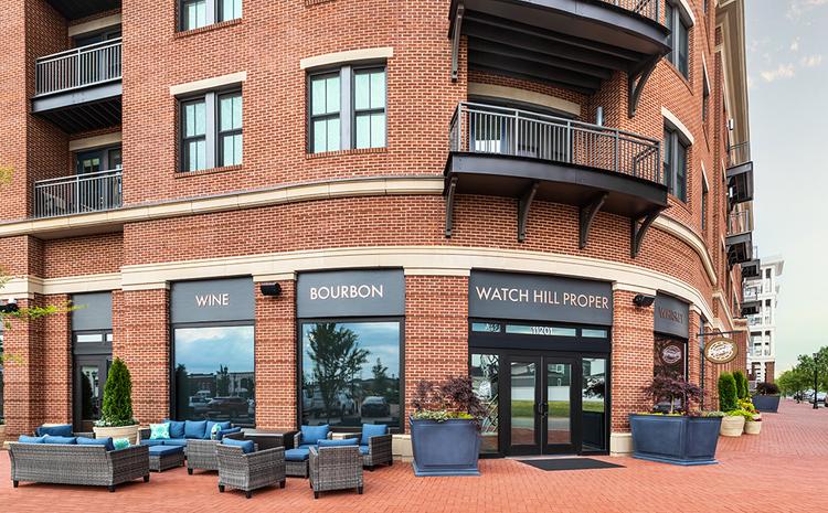 Closer exterior view of Watch Hill Proper.