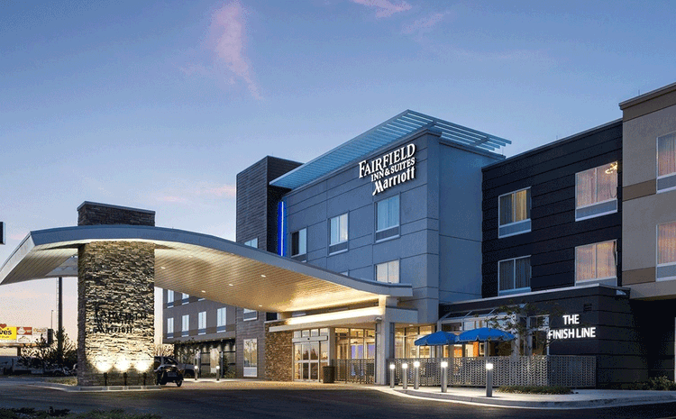 Exterior view of the Love's Hospitality-Fairfield Inn hotel in Van, TX.