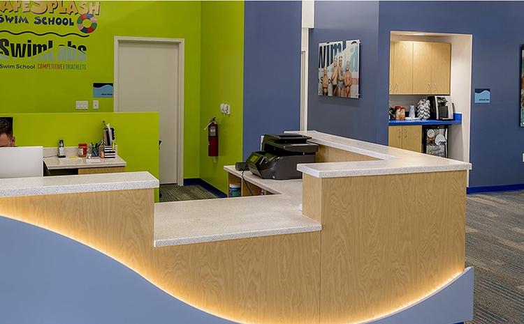 Front desk at Safe Splash.