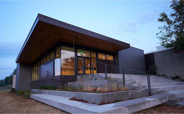 Exterior view of the lobby at Saint Francis School.