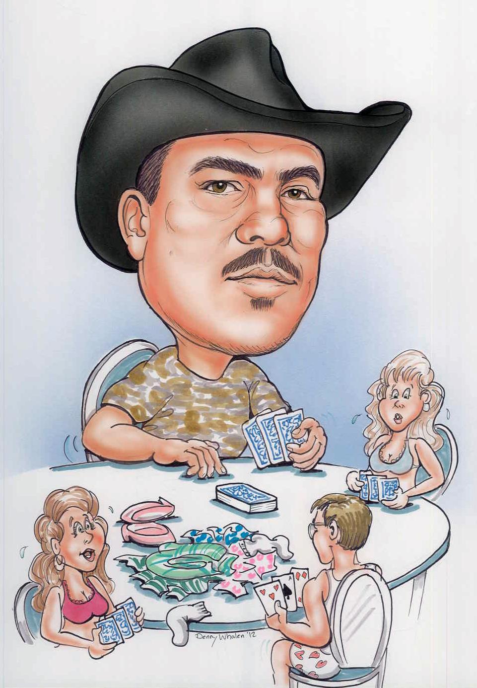 Caricature of Val Rosales