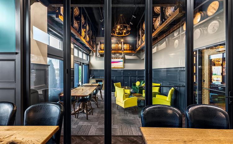 Closed seating area of Watch Hill Proper.