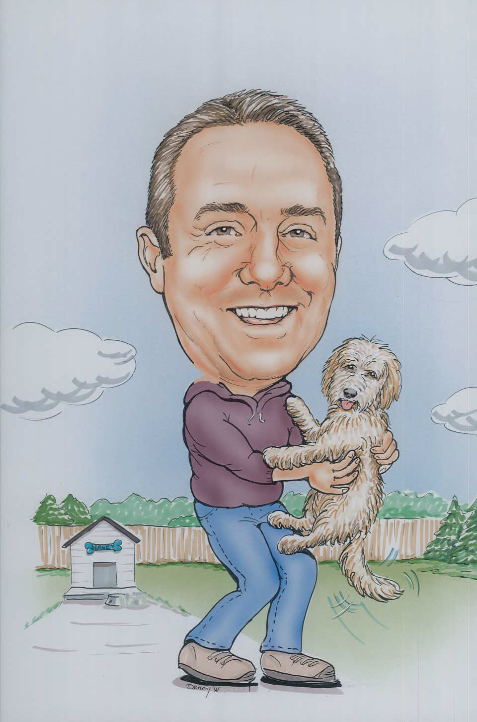Caricature of Clint Fraley