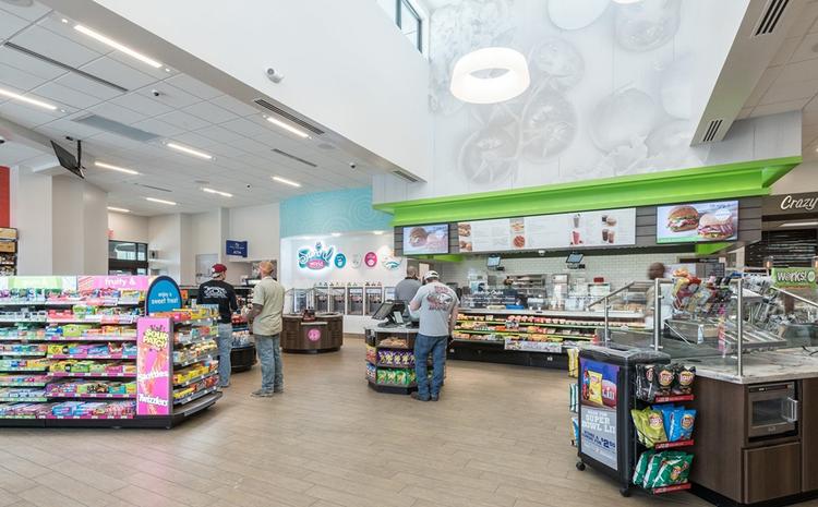 Interior view of the RaceTrac gas station.