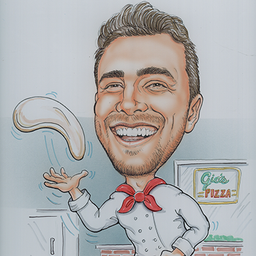 Caricature of Gio Giorcelli