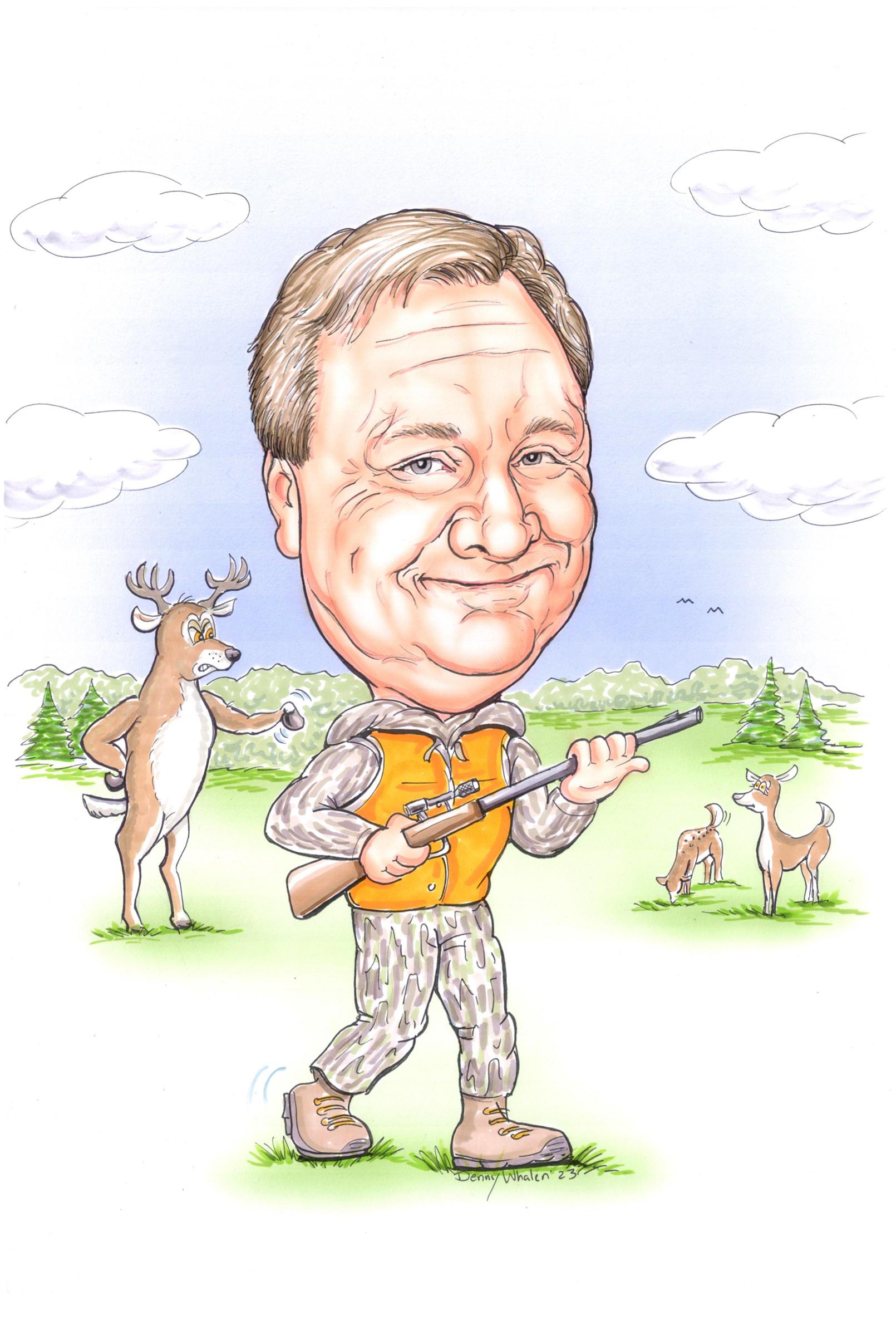Caricature of Mike Vosseler