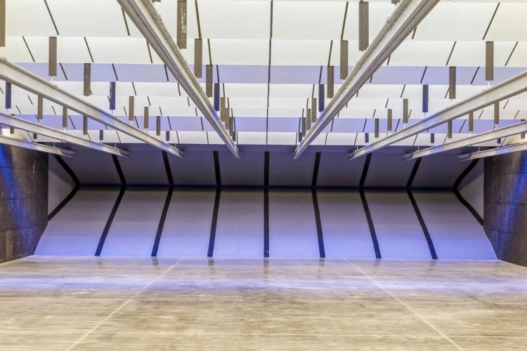 50-yard indoor shooting range with advanced acoustic panels.