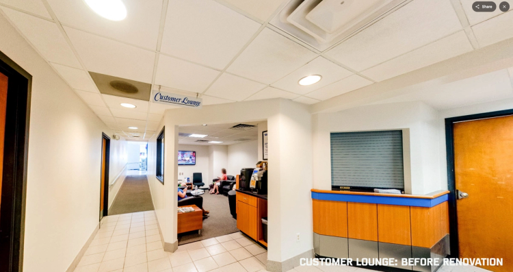 Before Photo Honda Clarksville Customer Lounge