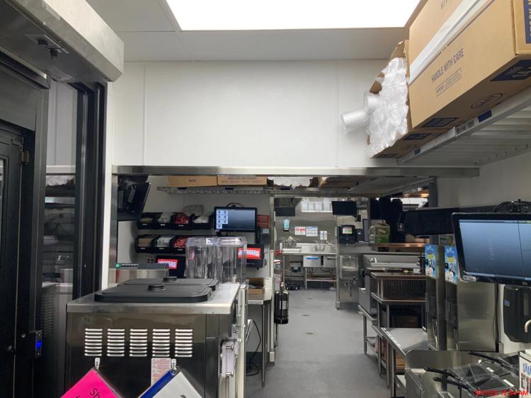 Kitchen inside of the Jaggers restaurant in Columbus, IN.