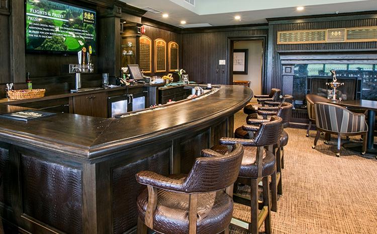 Bar and lounge area in the Hurstbourne Country Club.