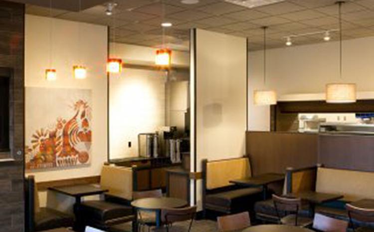 Dining room in Panera Bread.