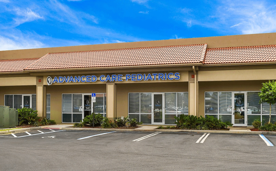Exterior of the Advanced Care Pediatrics facility in Port St. Lucie, FL.