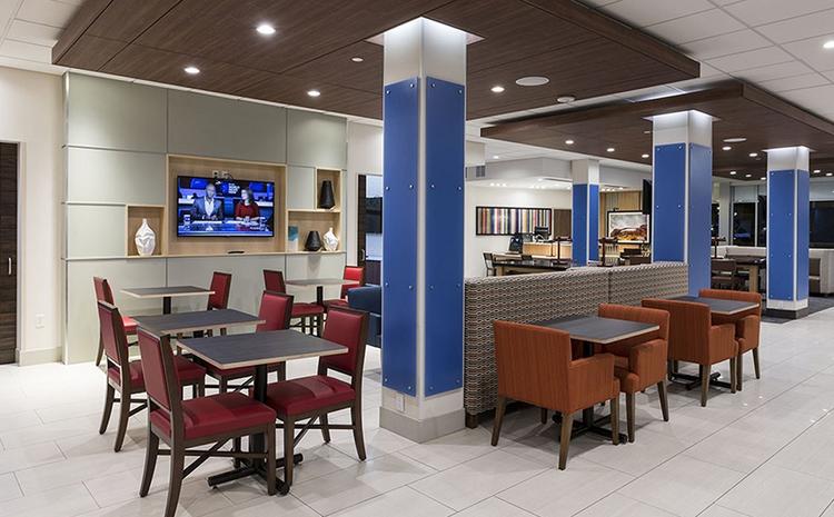 Lounge area at the Love's Hospitality-Holiday Inn in Brigham City, UT.