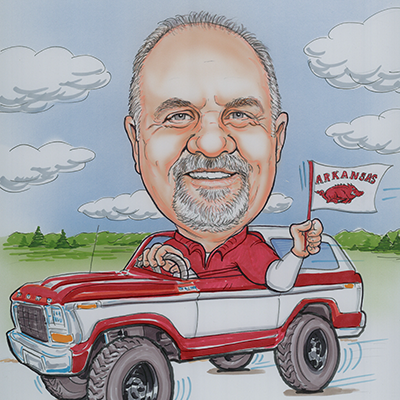 Caricature of Chuck Kennedy