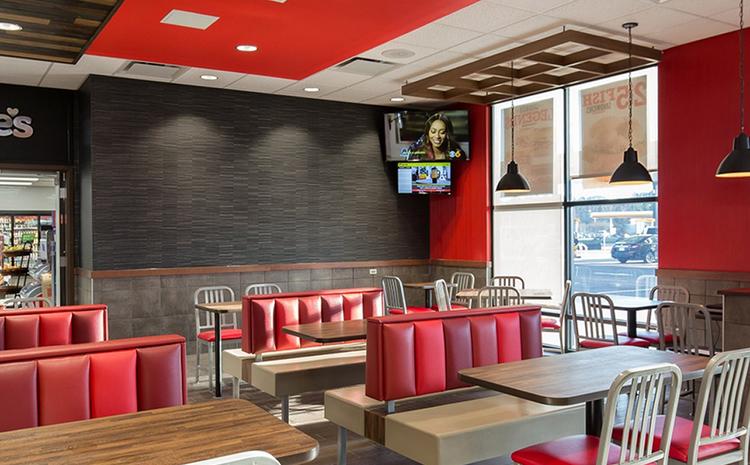 Interior view of the Arby's at the Love's Travel Stop and Country Store in Prince George, VA.