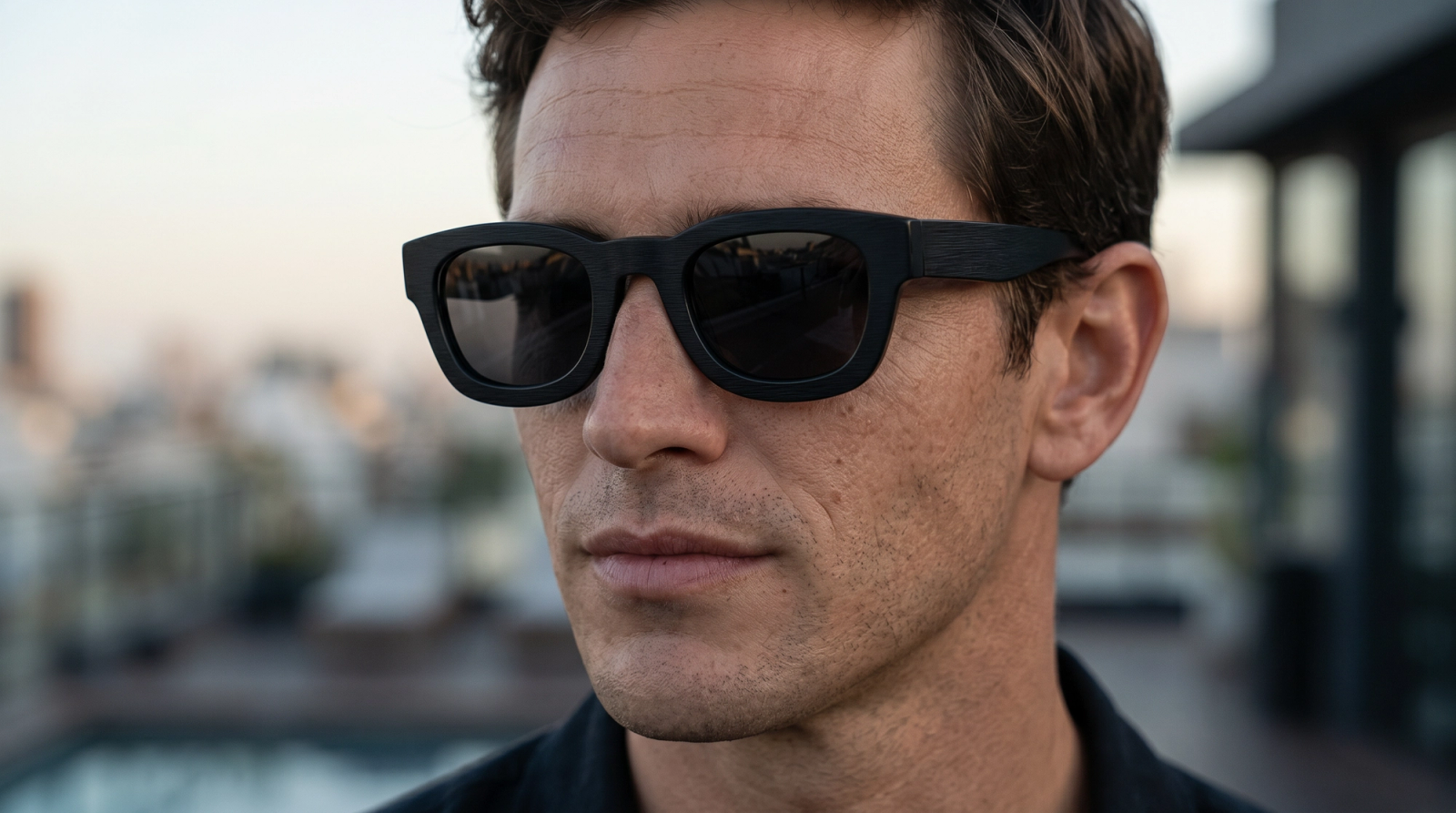Hombre usando lentes de sol Jalitha negros