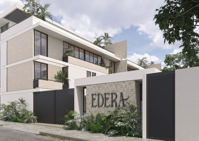 Edera es un proyecto boutique de 26 departamentos diseñados con espacios de 1 y 2 habitaciones y ubicado en la colonia Maya