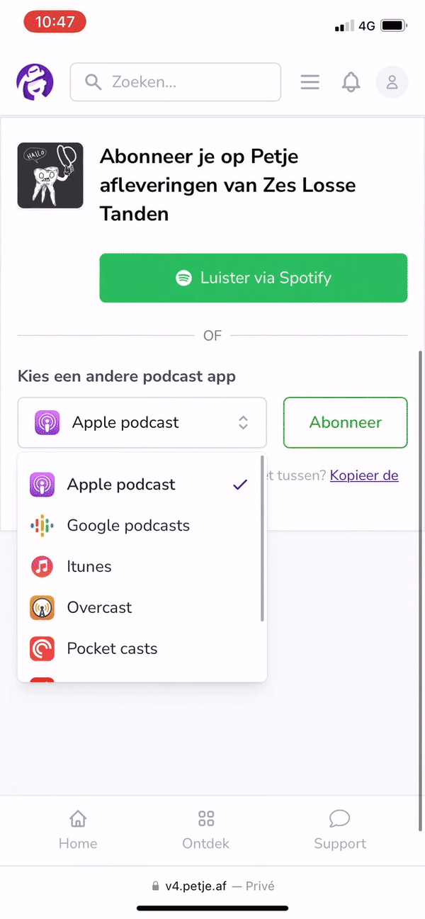 Jouw private podcast via iedere podcast app