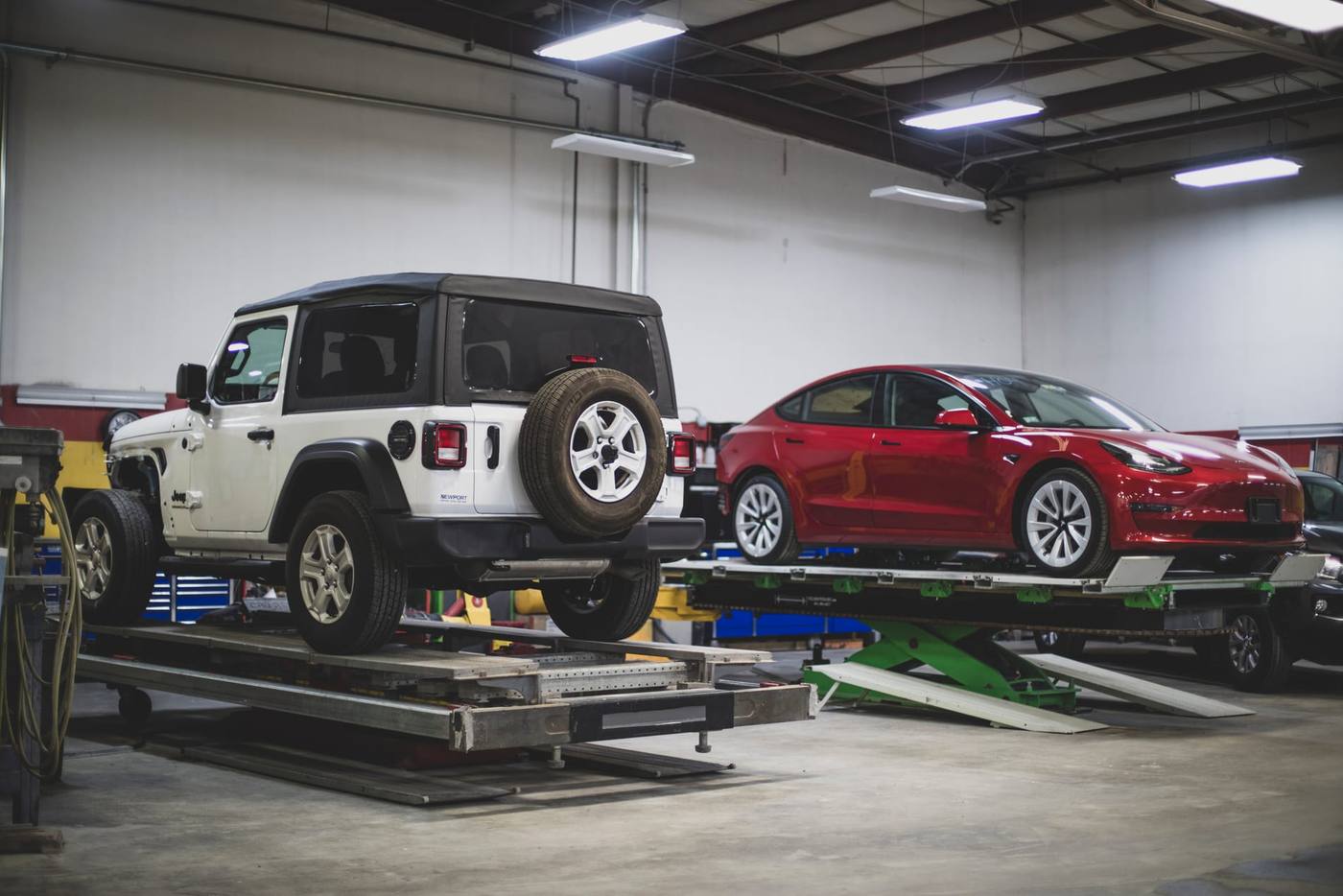 Inside a Carl's Collision repair bay
