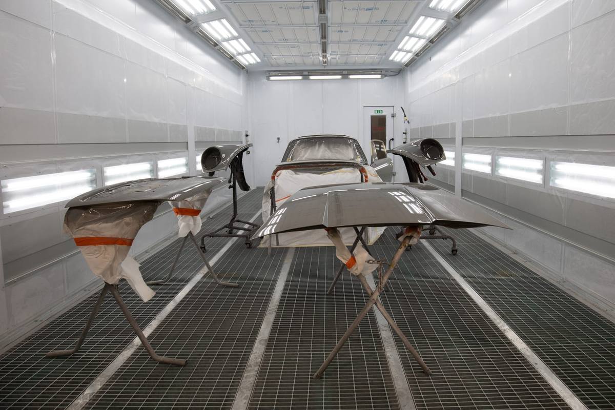 A vehicle and panels refinished inside one of our CMC spray booths