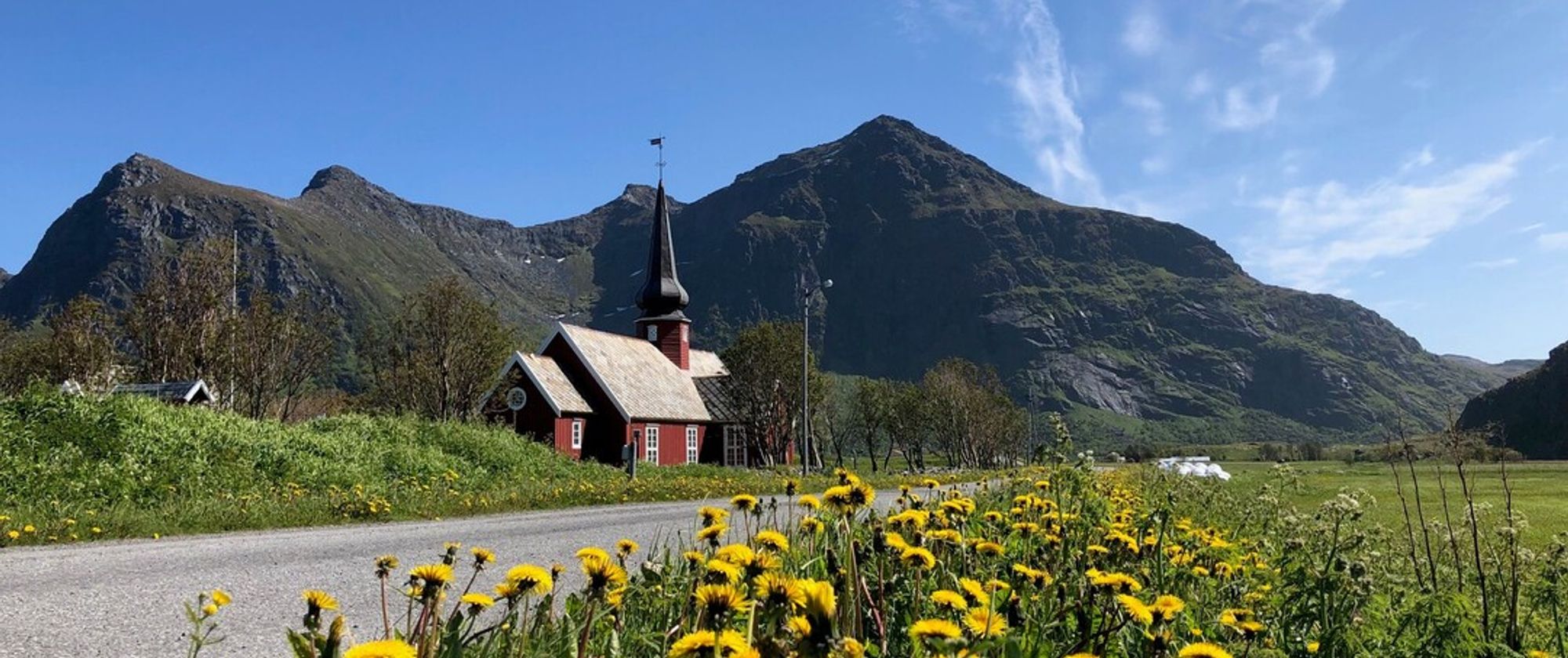 Fakstad Church in summer