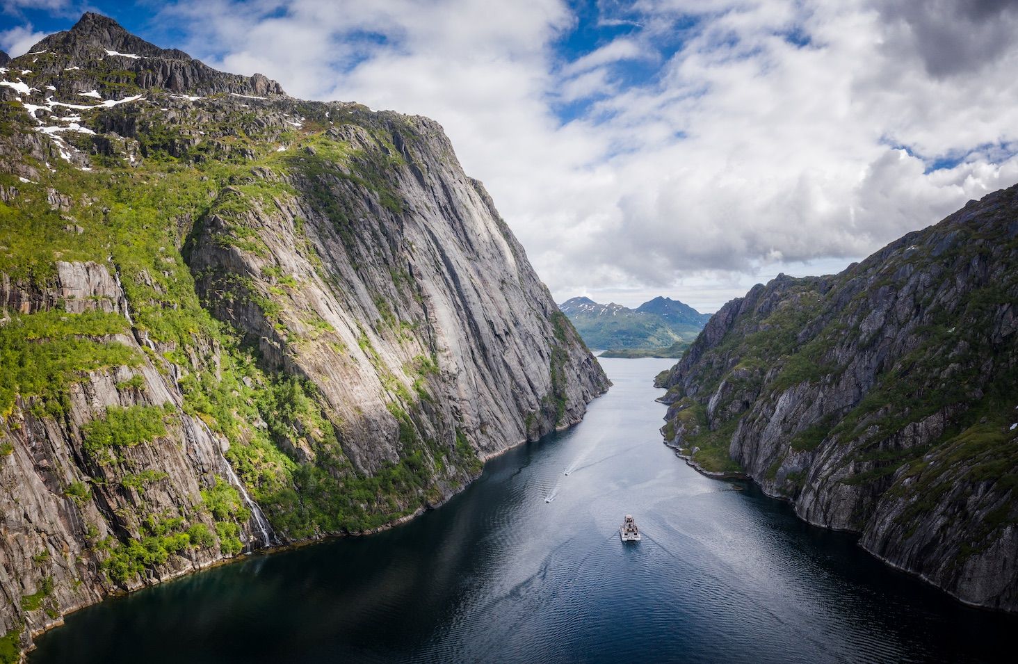 The mythical Trollfjord from inside looking out