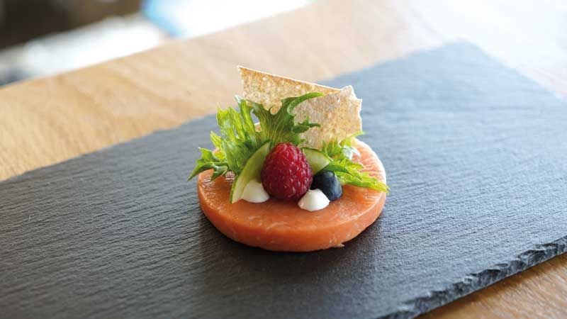 Salmon presented nicely