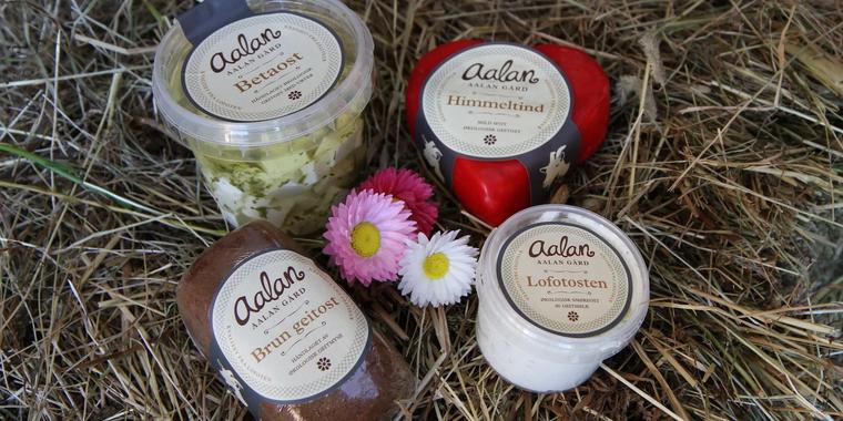 Various cheese that Aalan Gård produce
