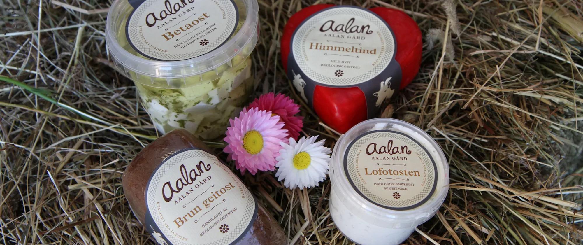Various cheese that Aalan Gård produce