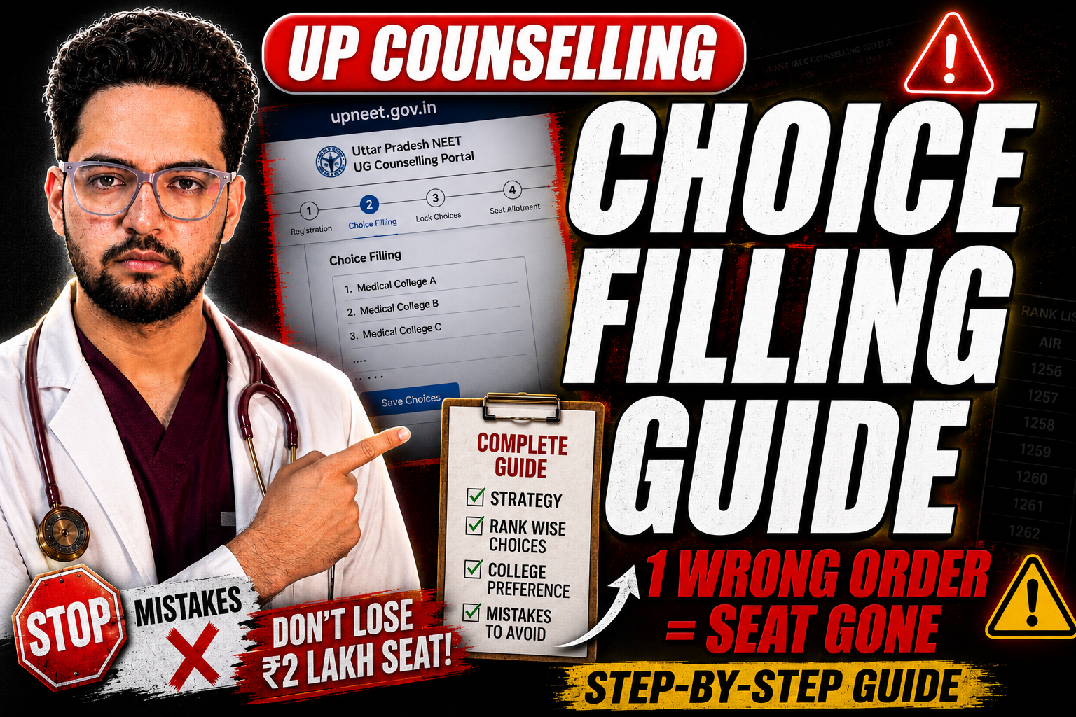 UP NEET UG Counselling 2026: Master Choice Filling & Avoid These Huge Mistakes