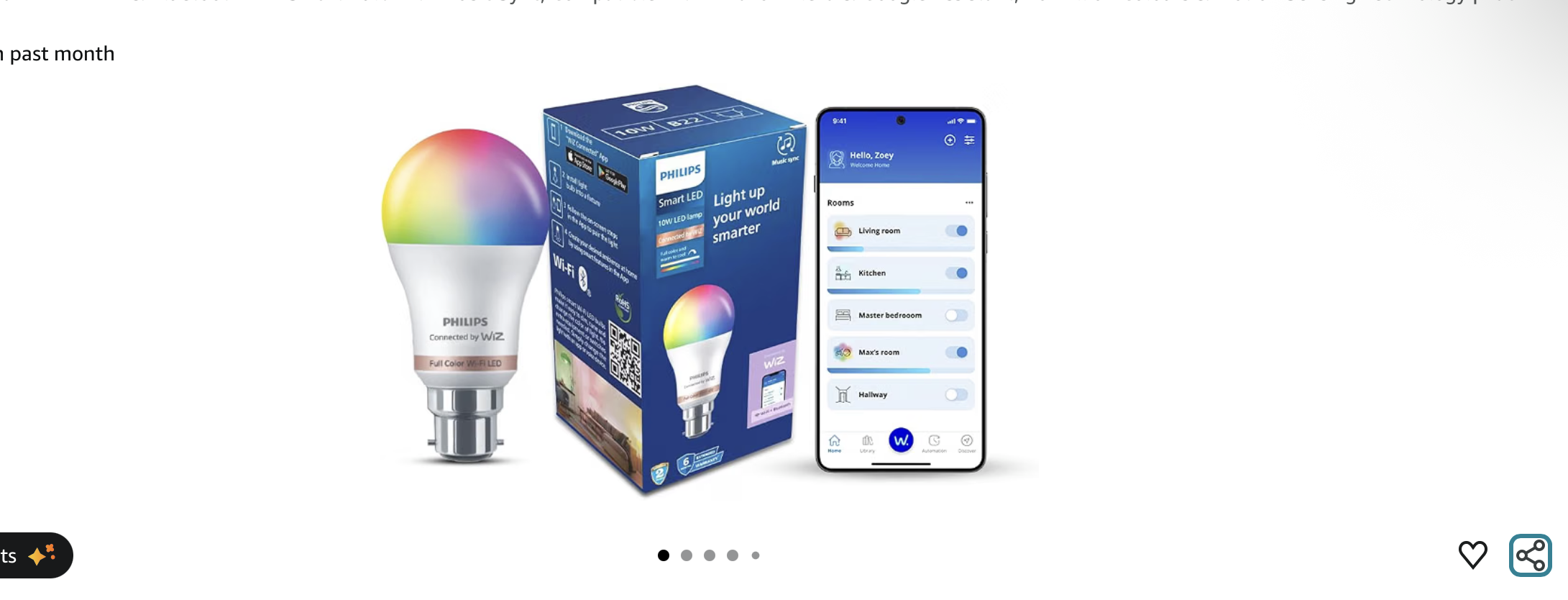 PHILIPS Wi-Fi & Bluetooth LED Smart Bulb (i use it✅✨)