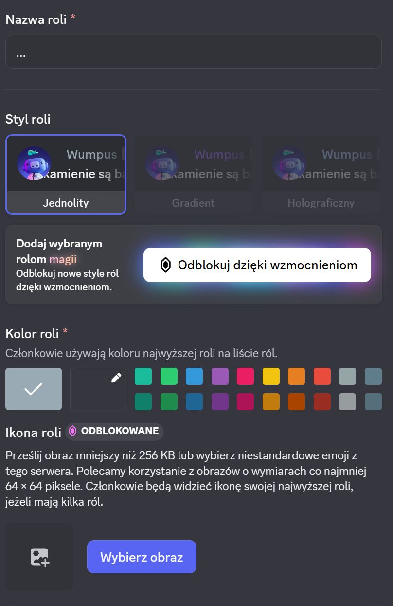 Discord tworzenie roli