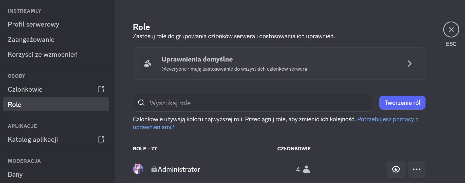 Discord tworzenie ról