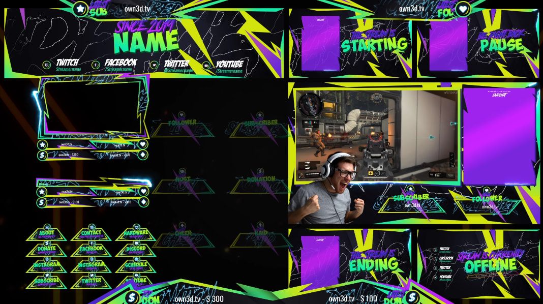 Own3d - Overlay przykładowy