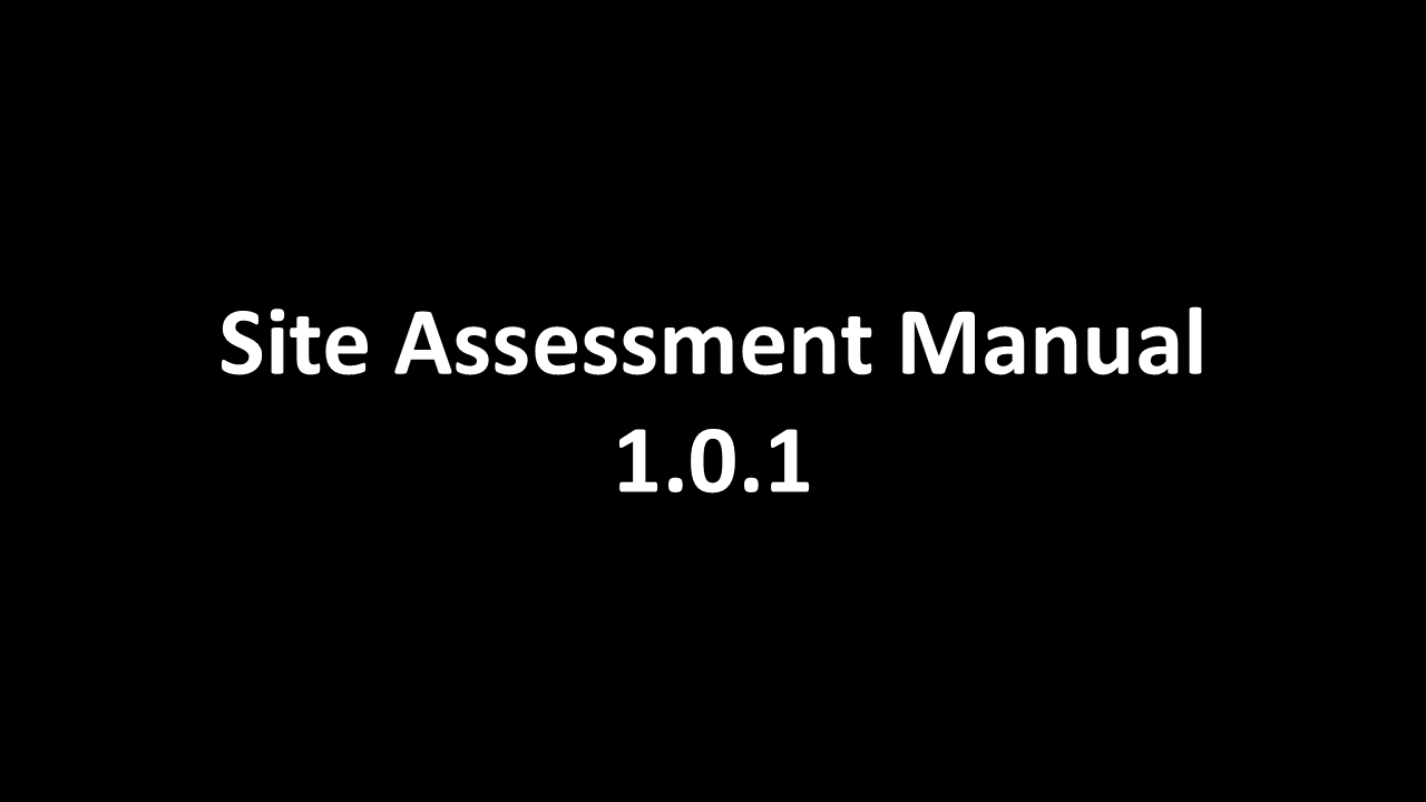 Site Assessment Manual 1.0.1