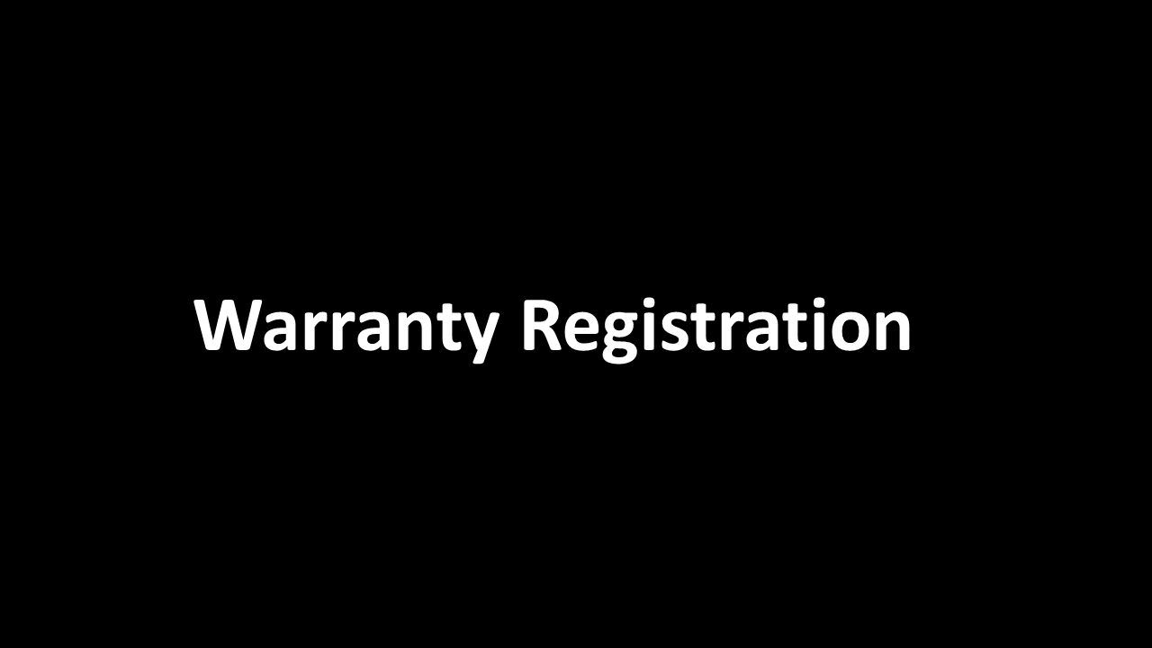 Warranty Registration