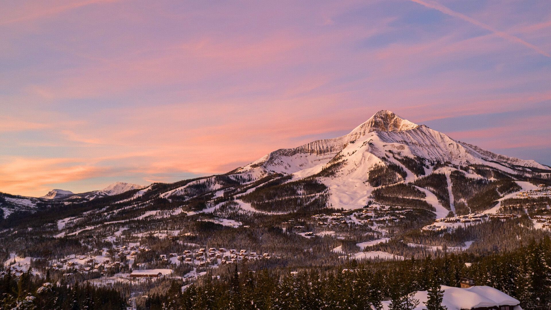 A distant view of Lone Peak