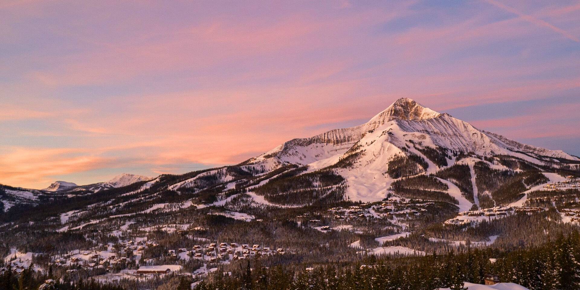 Sunset at Big Sky Resort