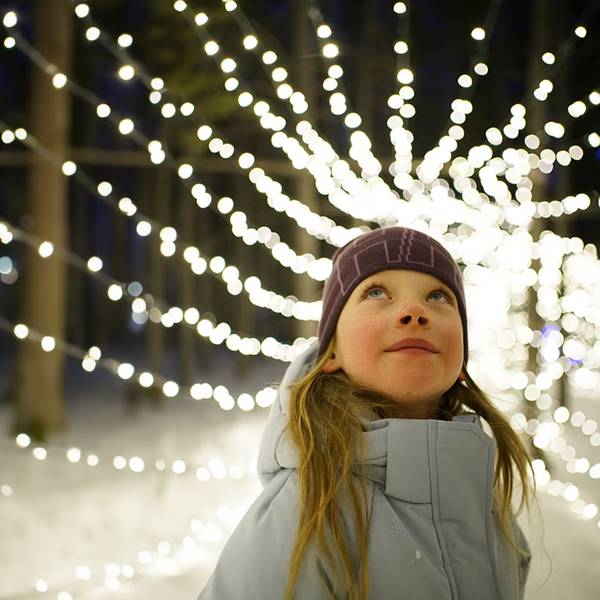 A girl and some lights