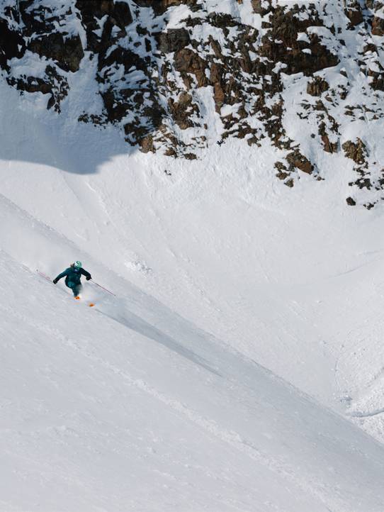 Man skiing in mountains