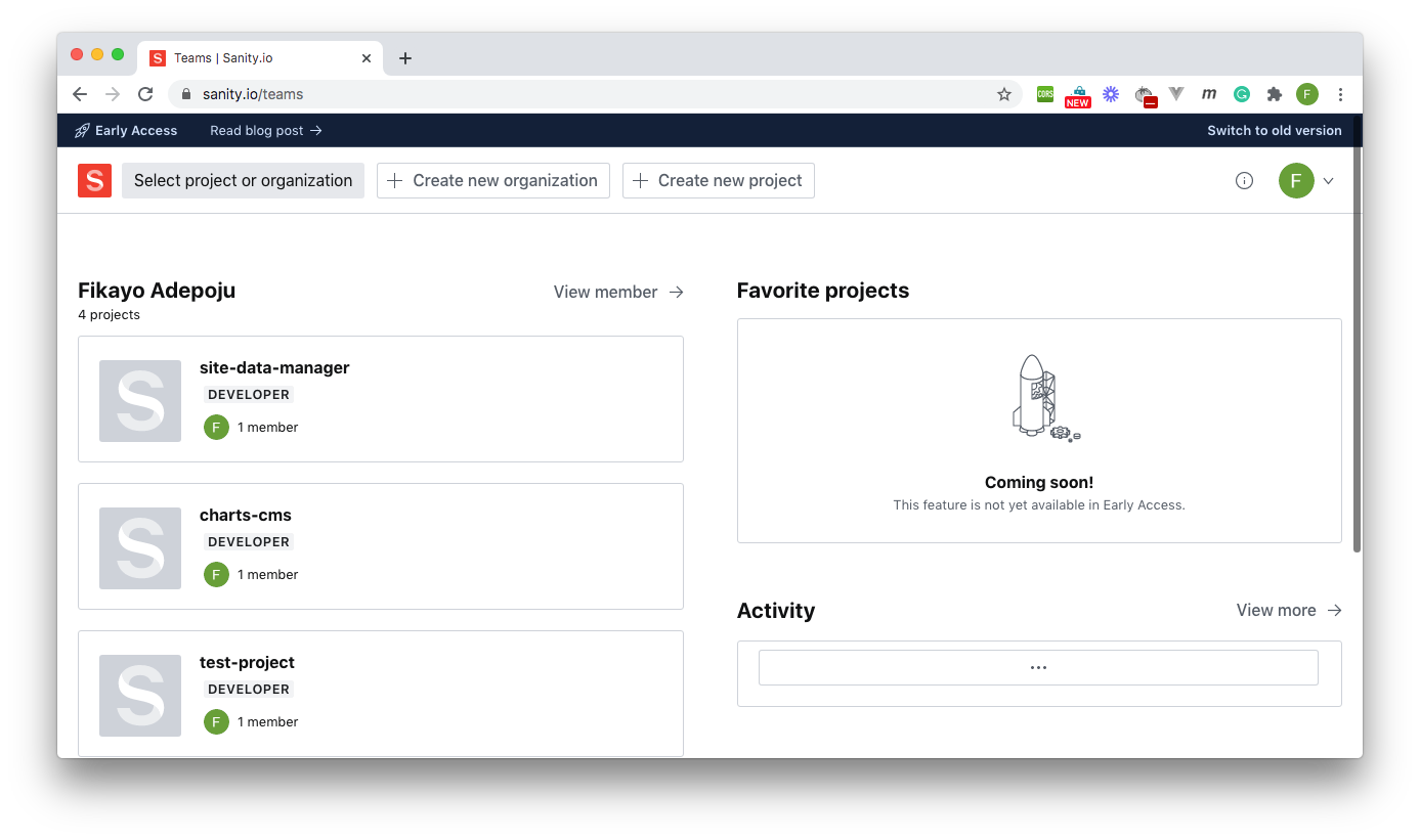 Sanity Management Dashboard
