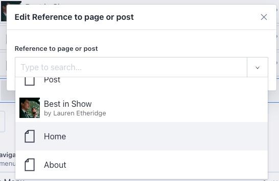 The mainNav reference array creates a dropdown list of the pages and posts that have been created.