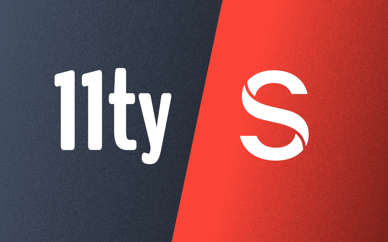 11ty logo next to the Sanity logo