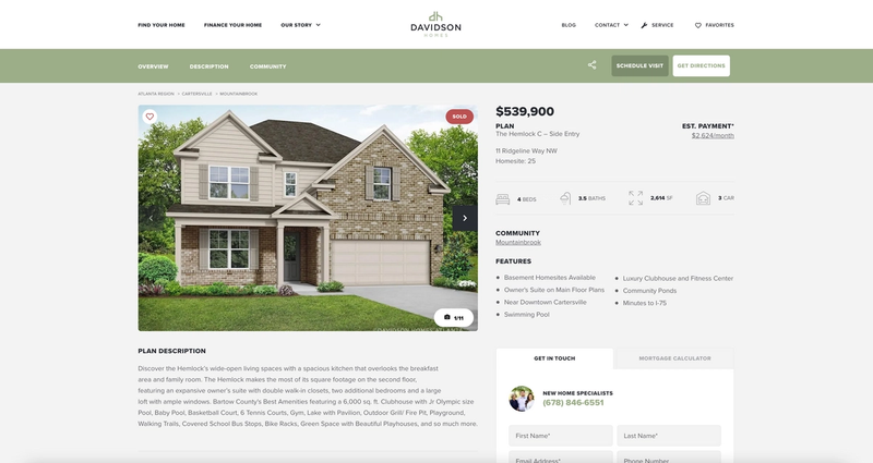 Individual property page