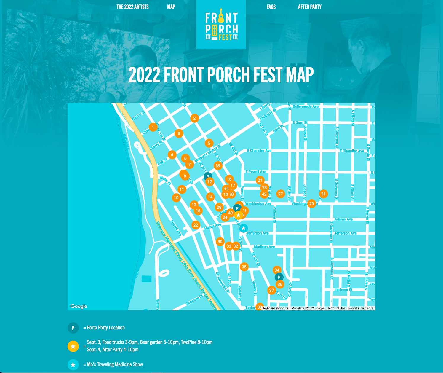 Front Porch Fest made with Sanity.io