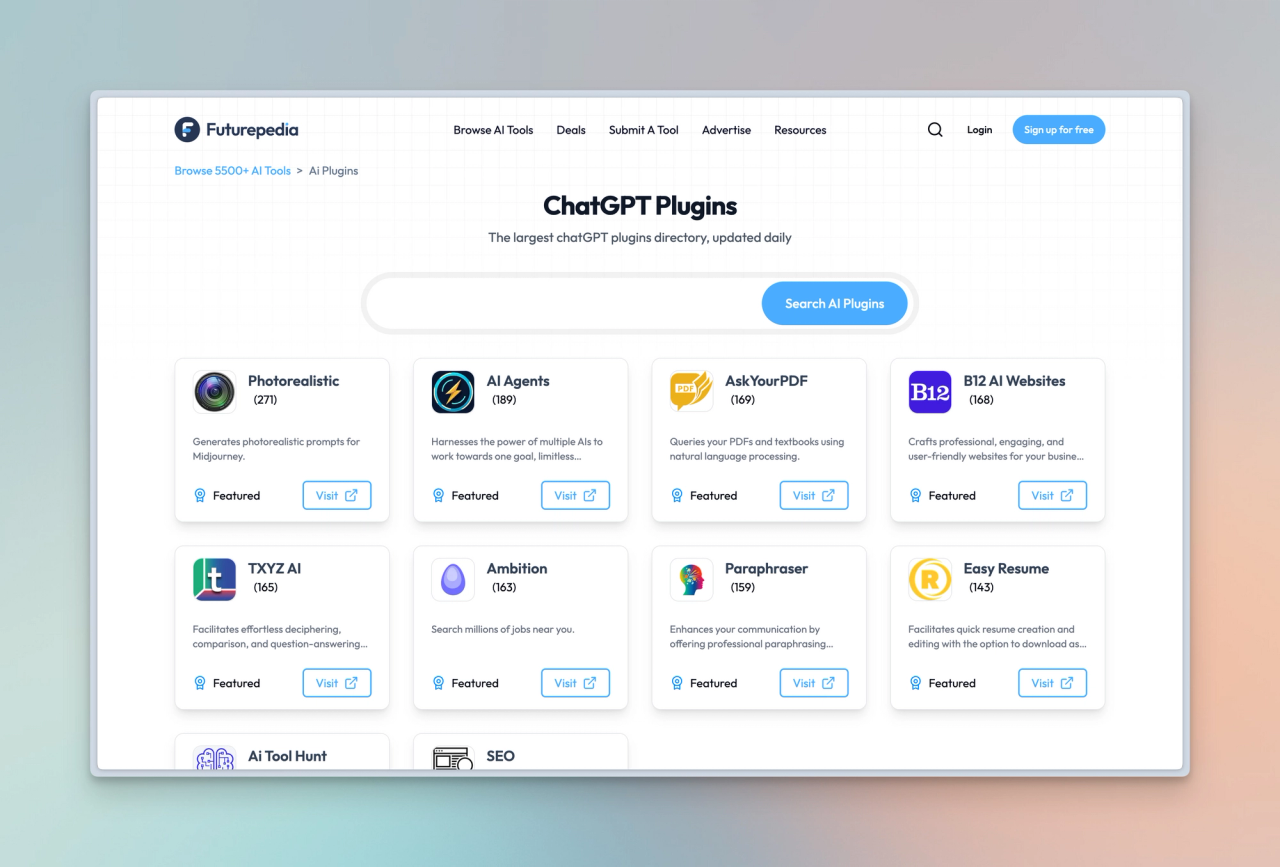 Futurepedia - made with Sanity.io