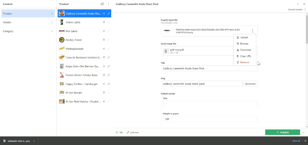 Drag and drop resources